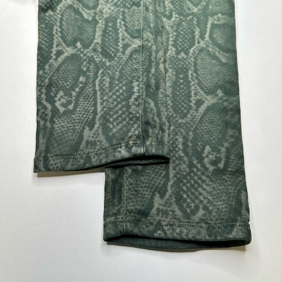 Hudson Nico Python Snake Print Skinny Jeans Size 27‎ Green 27x30.5 Festival USA - Picture 10 of 15